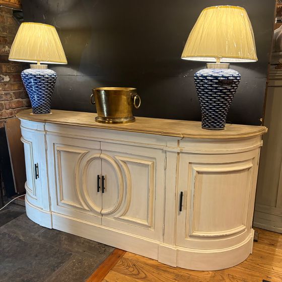 Colonial style limed washed side board