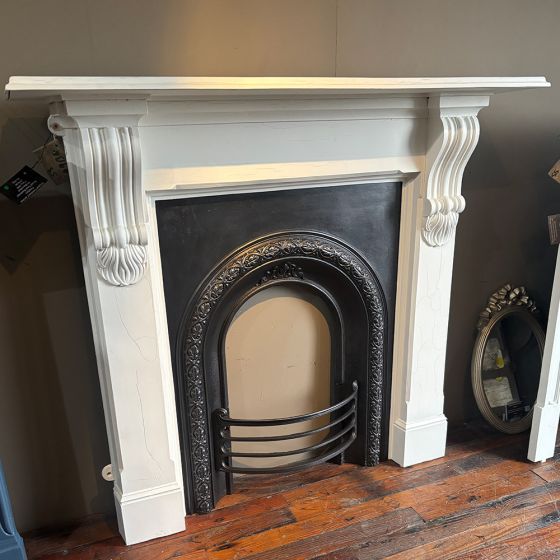 Victorian cast iron fireplace (requires repainting project)