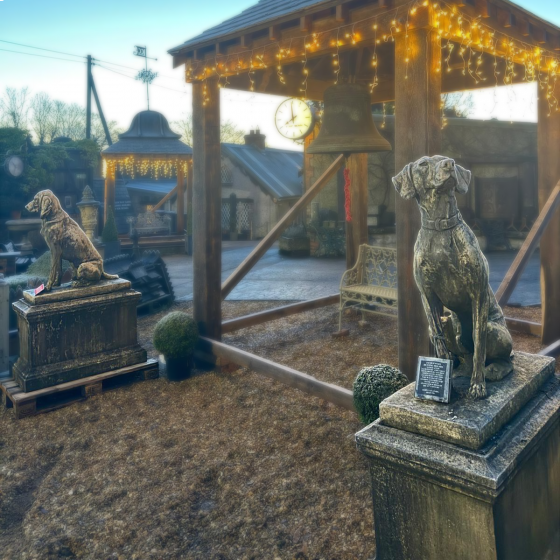 Hunting Hounds (Jacquemart) on Full Height Plinths 