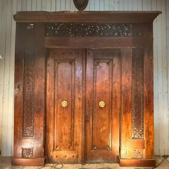 Huge Antique wooden Colonial doorway