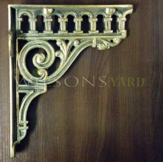Pair of Solid Brass Classic Brackets