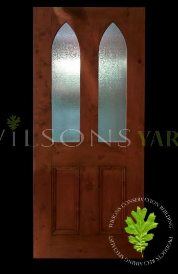 Gothic Style Glazed Door Made From Reclaimed Pine