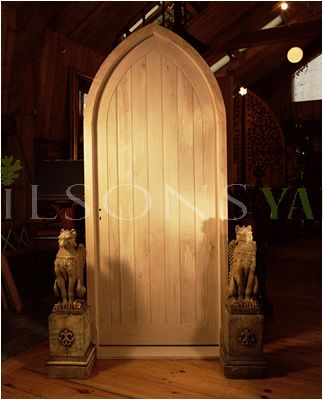 Gothic Front Door And Frame Hand Made In Solid Oak