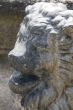 Antique garden stone lion statue