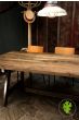 Industrial Style Table with Plank Top