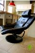 Funky Black 1960's Swivel Chair