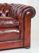 Restored leather settee