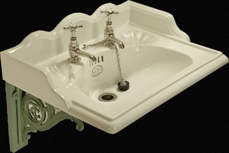 22 Inch  Washbasin Set - Antique White China.
