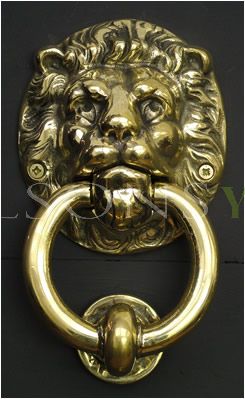 Small Lion Solid Brass Door Knocker