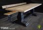 Salvaged plank kitchen table