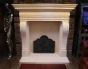 Large bathstone fireplace chimney piece.