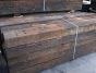 Reclaimed wooden railway sleepers