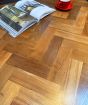 Reclaimed parquet wood block flooring 