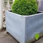 One of a pair of Galvanised planter tanks