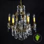 reclaimed bronze and crystal chandelier 