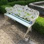 Antique cast iron garden bench 