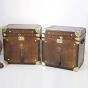 Vintage leather travel trunks