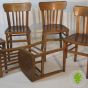 Vintage Wooden Chapel Chairs