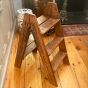 Vintage wooden ladder steps