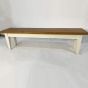 Tapered wooden bench 