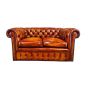 Vintage Chesterfield Suite – 2-Seater Sofa & Armchair