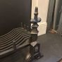 Black cast iron dog grate