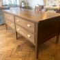Stunning 4 drawer solid Oak kitchen island with rear seating and pot shelves.  