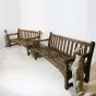 Vintage oak garden benches 