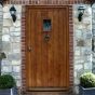 Glazed cottage door & frame in solid Oak