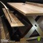 Titanic pump house Belfast reclaimed wooden table.