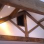 Mock gavel King post truss in pine