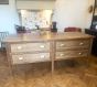 Stunning 4 drawer solid Oak kitchen island with rear seating and pot shelves.  