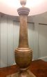 Wooden table lamp with shade 