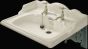 25 Inch Washbasin Set - White China.