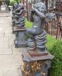 Cast iron garden figures 