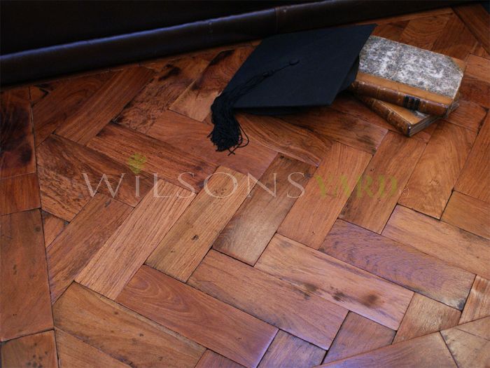 Vintage parquet wood flooring 