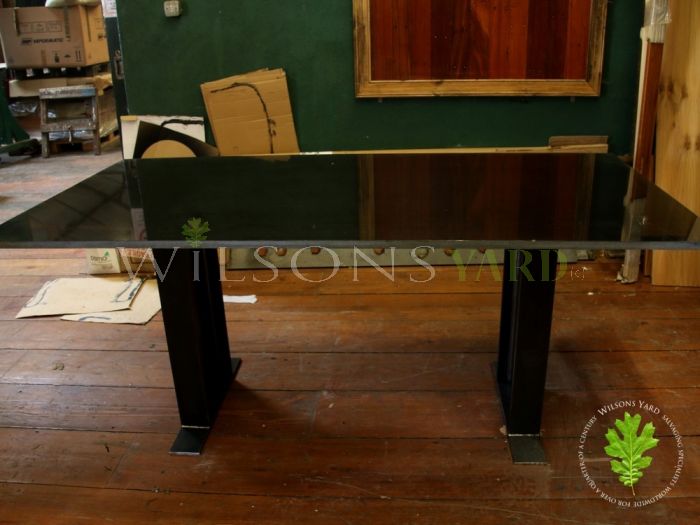 Granite Topped Table with H Iron Legs