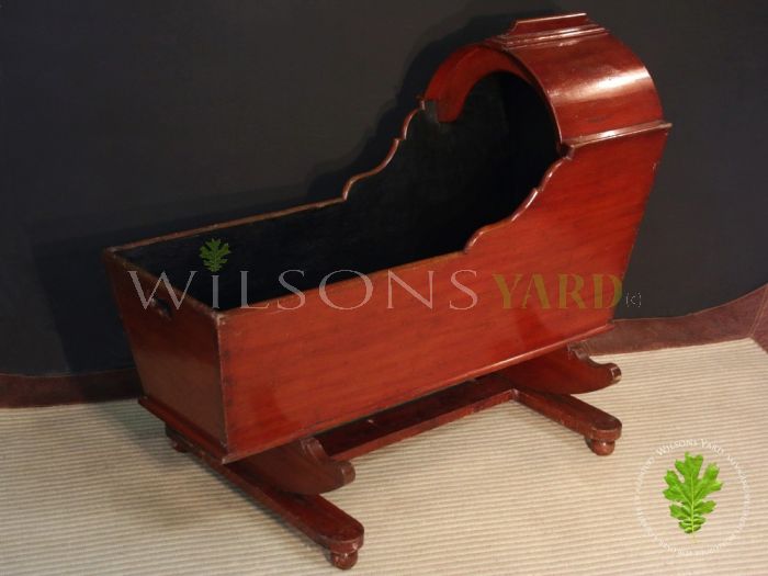 Beautifully Patinated Victorian Baby Cradle (Circa 1880)