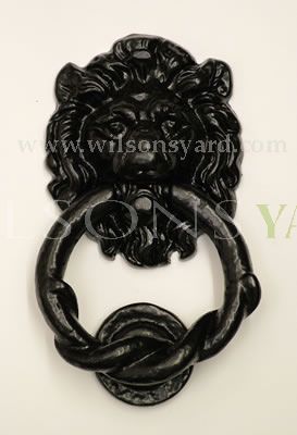 Small Black Lion Cast Iron Door Knocker