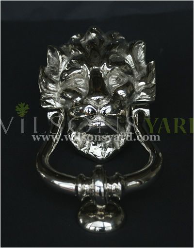 "10 Downing Street" Nickel Lion Door Knocker