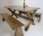 X legged Oak kitchen table 