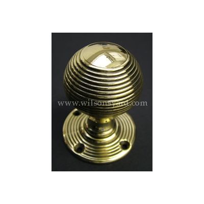 Solid Brass Beehive Door Handles / Door Knobs