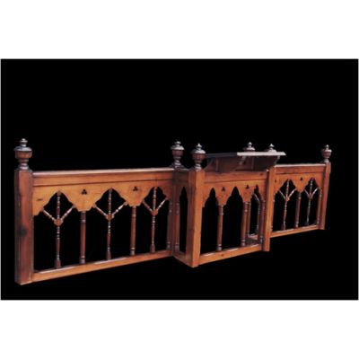 Pitch Pine Pulpit With Railing