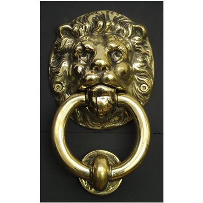 Small Lion Solid Brass Door Knocker