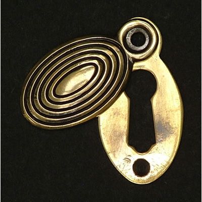 Solid Brass Oval Beehive Escutcheon