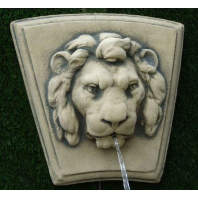 Coade Stone Lion Head garden feature