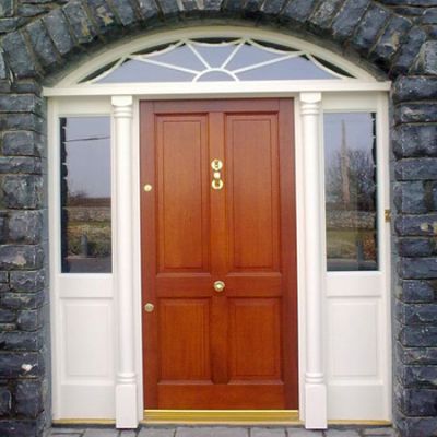 4 Panel door with screen and fanlight