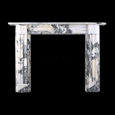 Double slip Georgian bullseye marble fireplace surround 