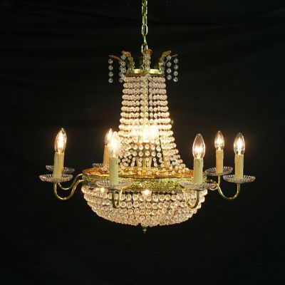 Matched pair of vintage French chandeliers