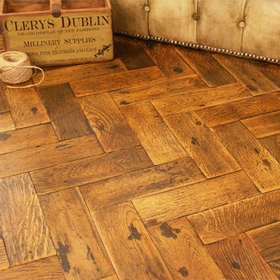 Salvaged Oak parquet from Clerys Dublin 